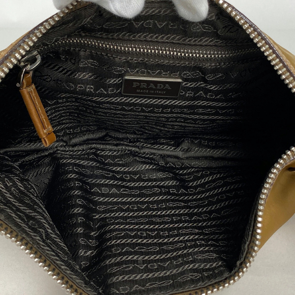 Prada Logo Plate Shoulder Bag Crossbody Brown - Picture 7 of 7